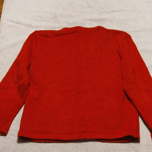 Airport Girls Embellished Red Holiday Sweater Sz M - Picture 6 of 6